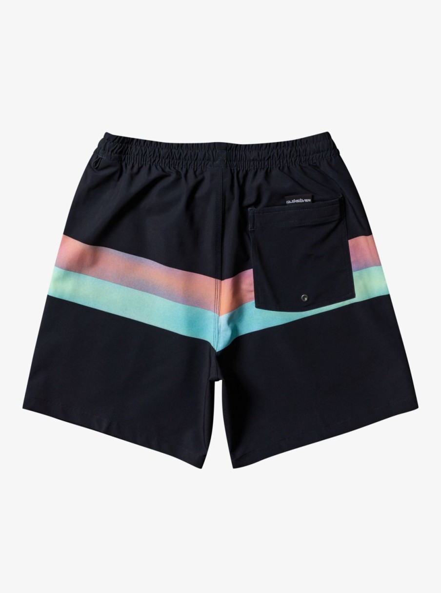 Mens Quiksilver Elastic Waist | Surfsilk Air-Brush 17" Volleys For Men Black