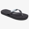 Mens Quiksilver Sandals | Haleiwa Flip-Flops Black/Grey/Black