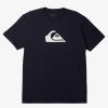 Mens Quiksilver Tees | Comp Logo T-Shirt Navy Blazer