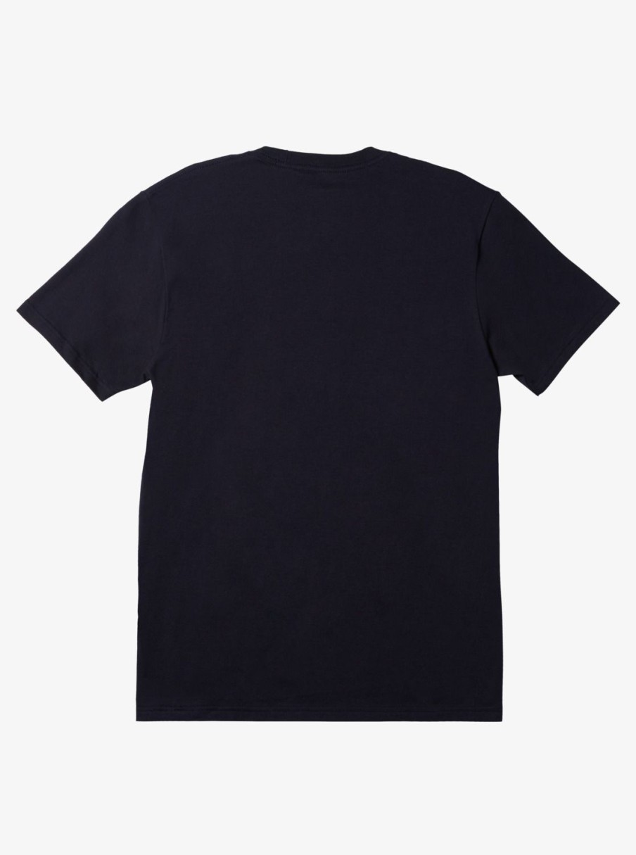 Mens Quiksilver Tees | Comp Logo T-Shirt Navy Blazer