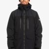 Mens Quiksilver Layers | Fairbanks Technical Snow Jacket True Black