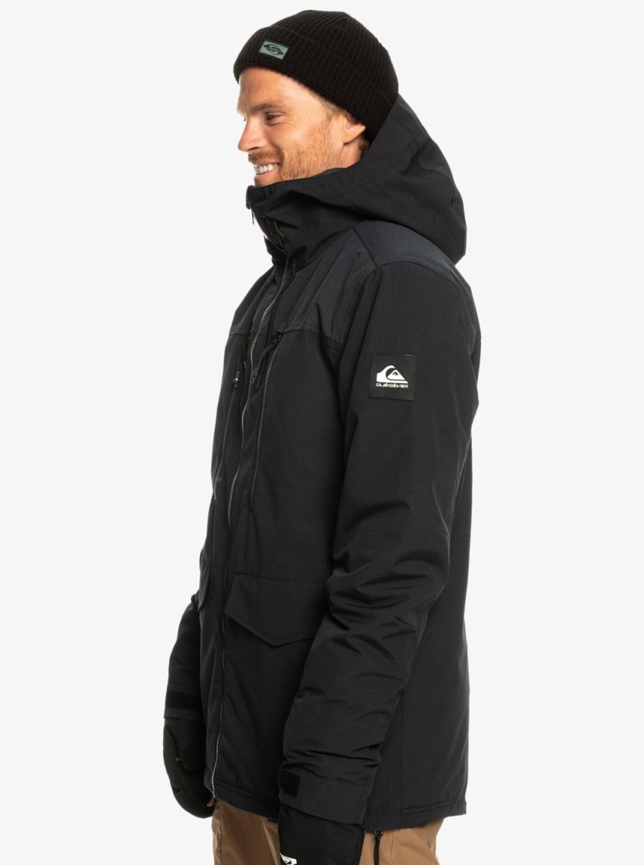 Mens Quiksilver Layers | Fairbanks Technical Snow Jacket True Black