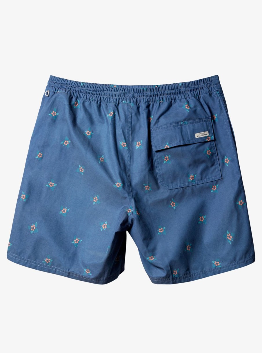 Mens Quiksilver Elastic Waist | Waterman Small Pedals 17" Volleys Ensign Blue Small Pedals V