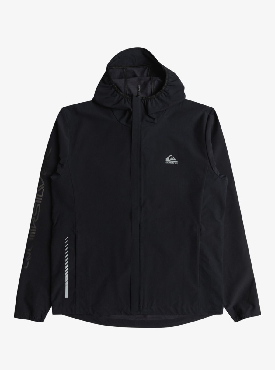 Mens Quiksilver Jackets | Quik Mile Technical Training Jacket True Black