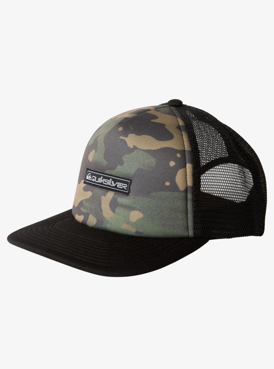 Mens Quiksilver Hats | Emu Coop Trucker Hat Black