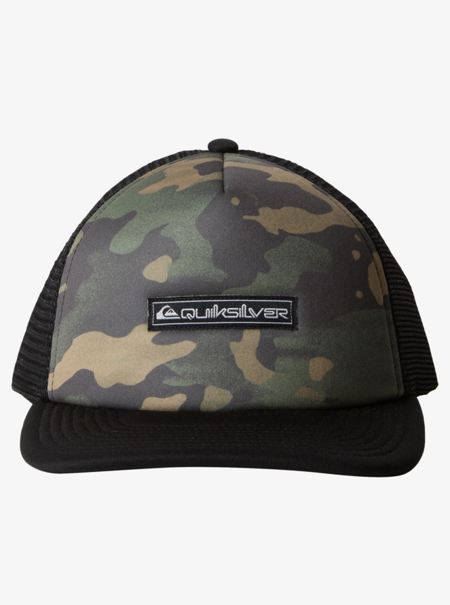 Mens Quiksilver Hats | Emu Coop Trucker Hat Black