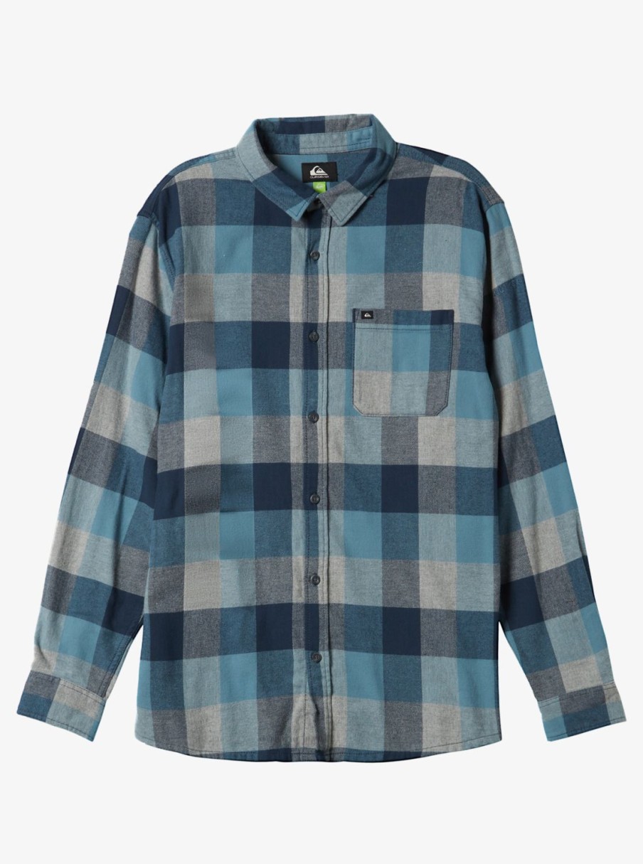 Mens Quiksilver Shirts & Polos | Motherfly Long Sleeve Shirt Midnight Navy Motherfly