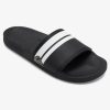 Mens Quiksilver Sandals | Rivi Slides Black/Black/White