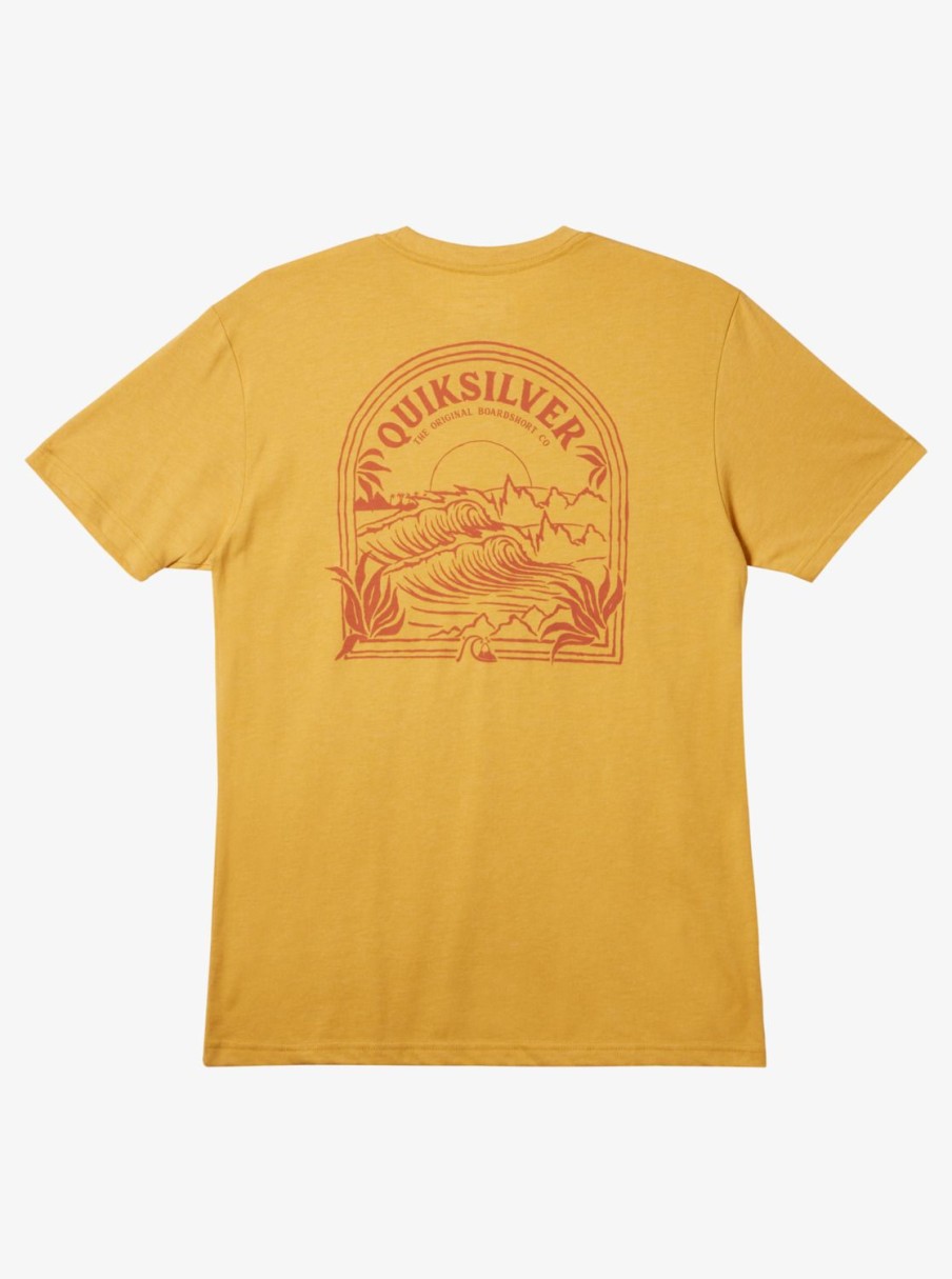 Mens Quiksilver Tees | Valley Of Dreams T-Shirt Bright Gold Heather