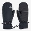 Mens Quiksilver Accessories | Mission Mitt Insulated Ski/Snowboard Mittens True Black