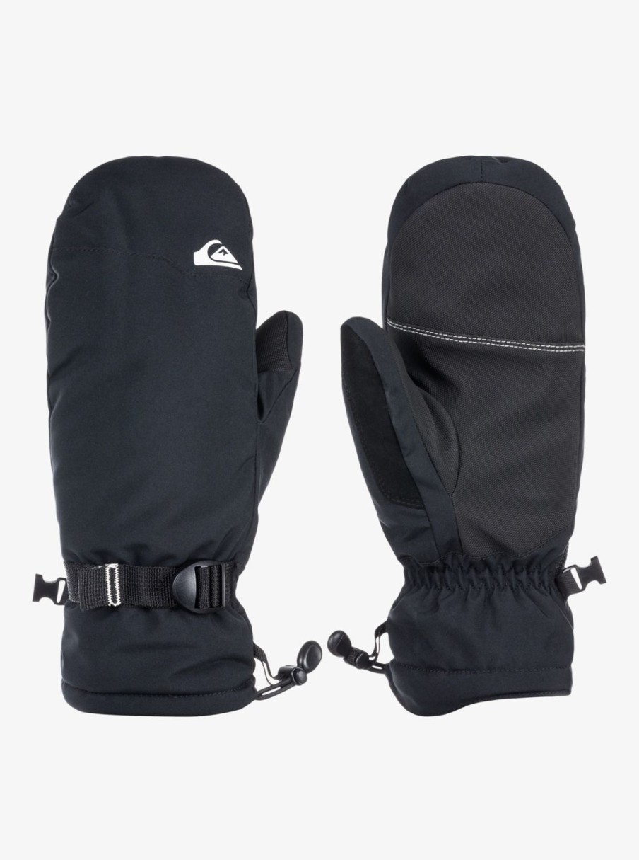 Mens Quiksilver Accessories | Mission Mitt Insulated Ski/Snowboard Mittens True Black