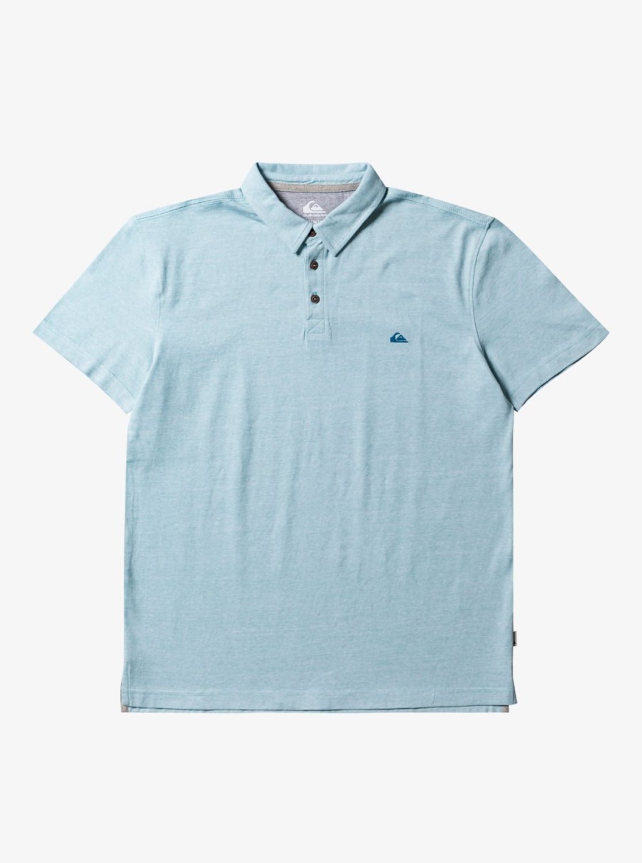 Mens Quiksilver Shirts & Polos | Sunset Cruise Short Sleeve Polo Shirt Cameo Blue