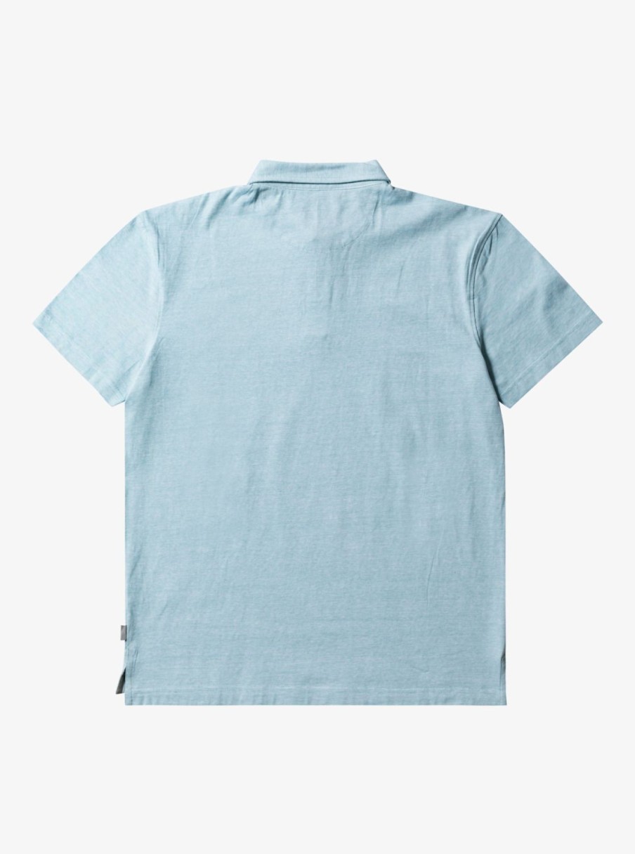 Mens Quiksilver Shirts & Polos | Sunset Cruise Short Sleeve Polo Shirt Cameo Blue