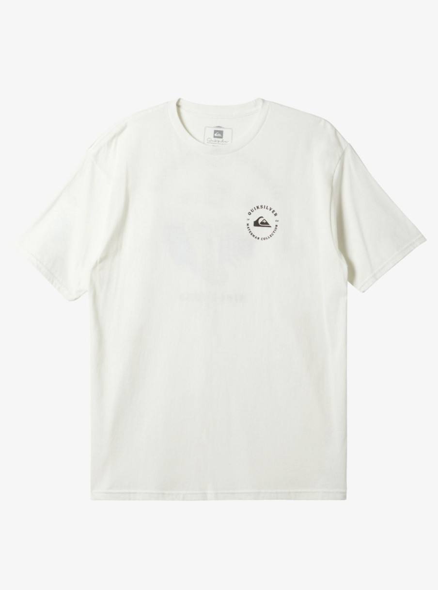 Mens Quiksilver Tees | Waterman A Proper Pint T-Shirt Snow White