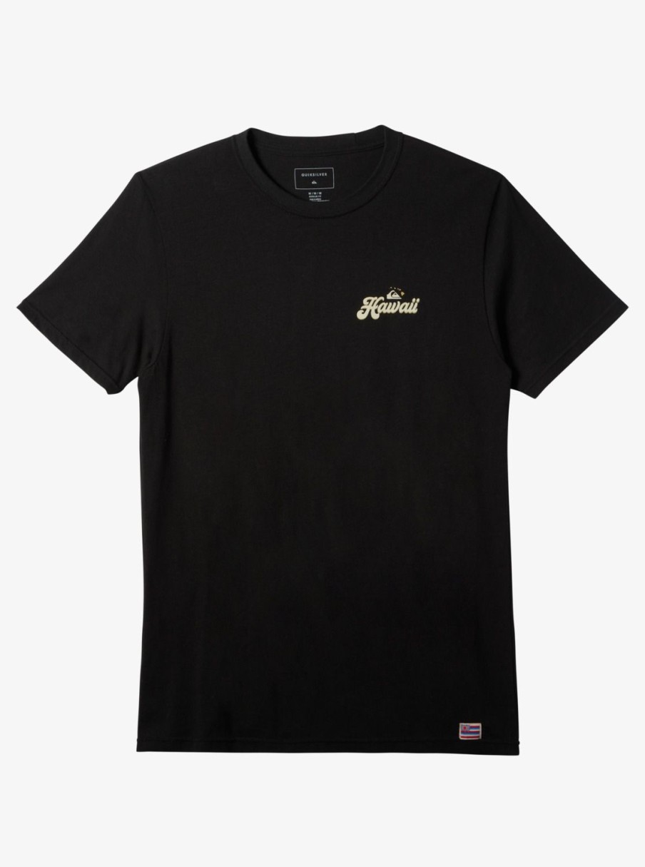 Mens Quiksilver Tees | Hi Water On The Brain T-Shirt Black