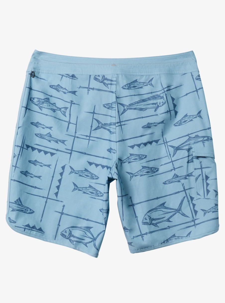 Mens Quiksilver Shorts & Amphibians | Waterman Bento Box 19" Boardshorts Bento Dusk Blue