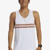 Mens Quiksilver Tees | Everyday Stripe Tank Top White