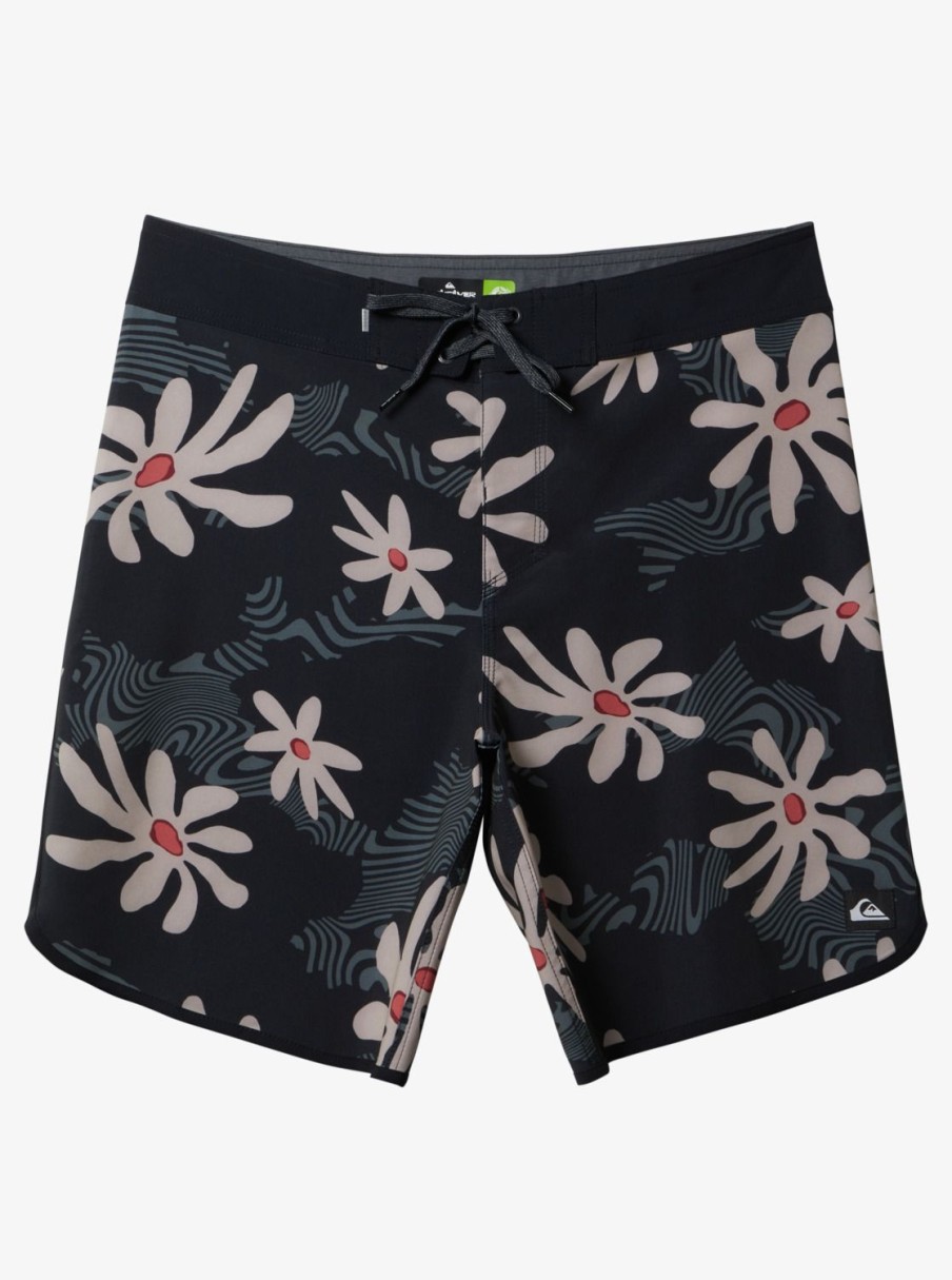 Mens Quiksilver Boardshorts | Surfsilk Scallop 19" Boardshorts Black