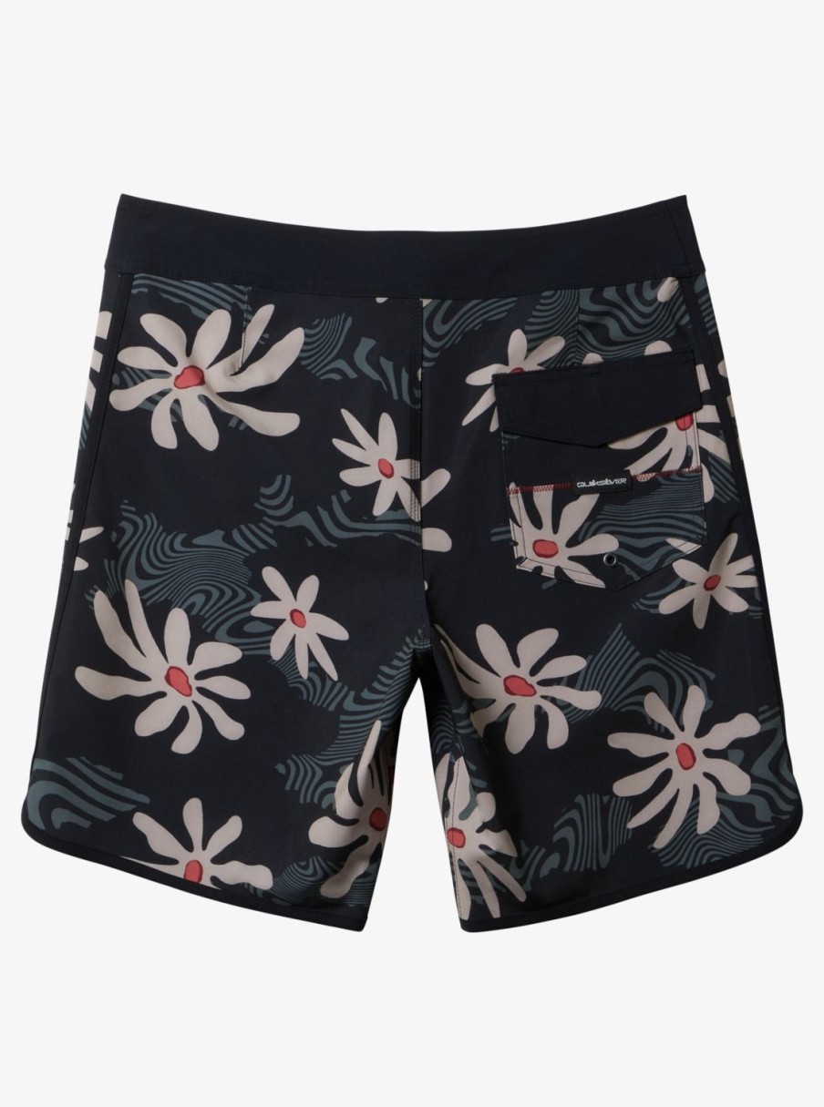 Mens Quiksilver Boardshorts | Surfsilk Scallop 19" Boardshorts Black