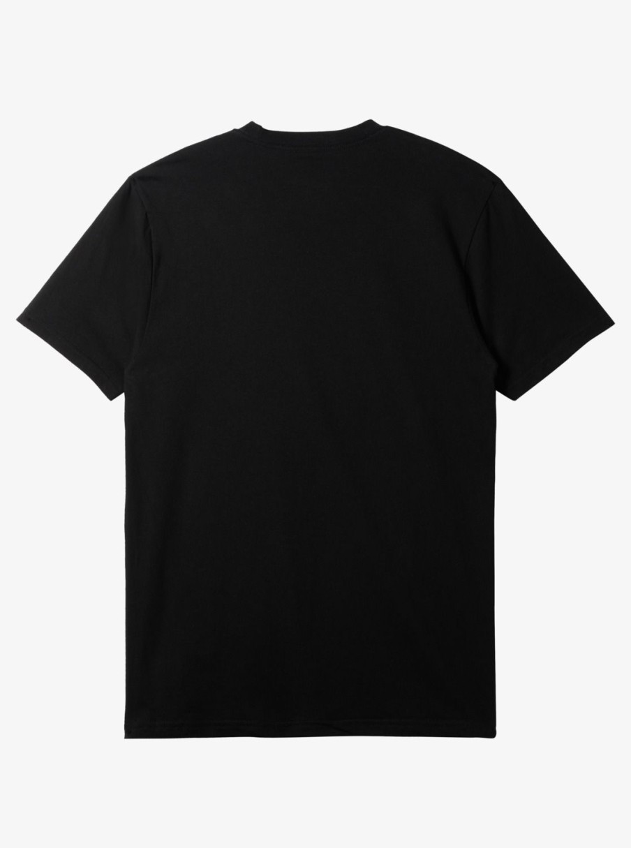 Mens Quiksilver Tees | Gradient Lines T-Shirt Black