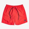 Mens Quiksilver Elastic Waist | Everyday 17" Volleys For Young Men High Risk Red