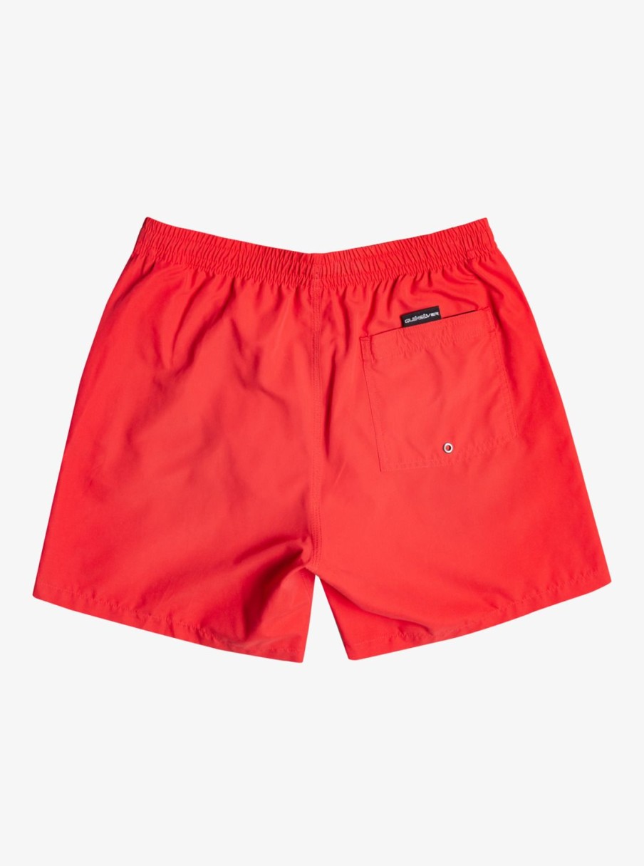 Mens Quiksilver Elastic Waist | Everyday 17" Volleys For Young Men High Risk Red