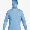 Mens Quiksilver Rashguards | Heritage Upf 50 Long Sleeve Surf Tee Azure Blue