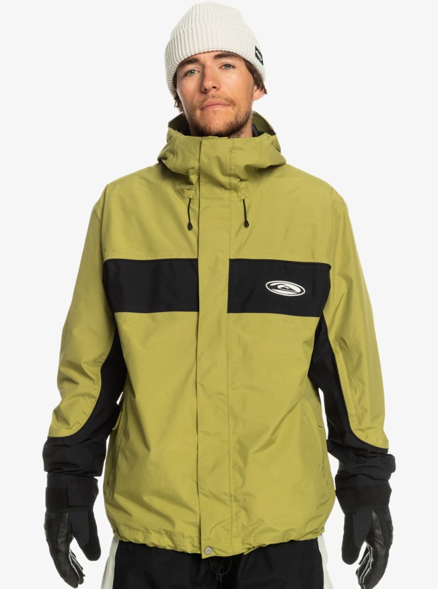 Mens Quiksilver Snow Jackets | High Altitude Gore-Tex® Technical Snow Jacket Green Olive