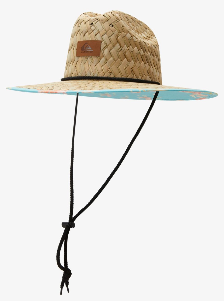 Mens Quiksilver Hats | Outsider Straw Lifeguard Hat Blue Radiance