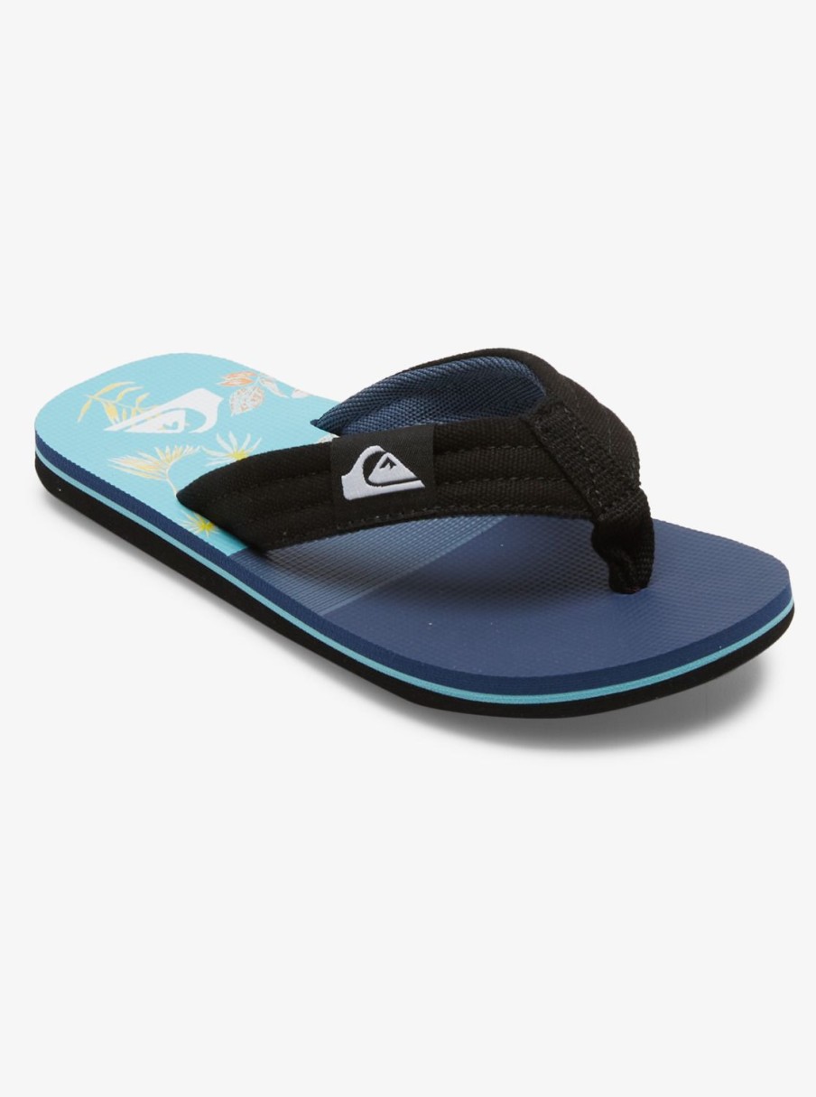 Boys Quiksilver Sandals | Boy'S 8-16 Molokai Layback Sandals Blue/Blue/Grey