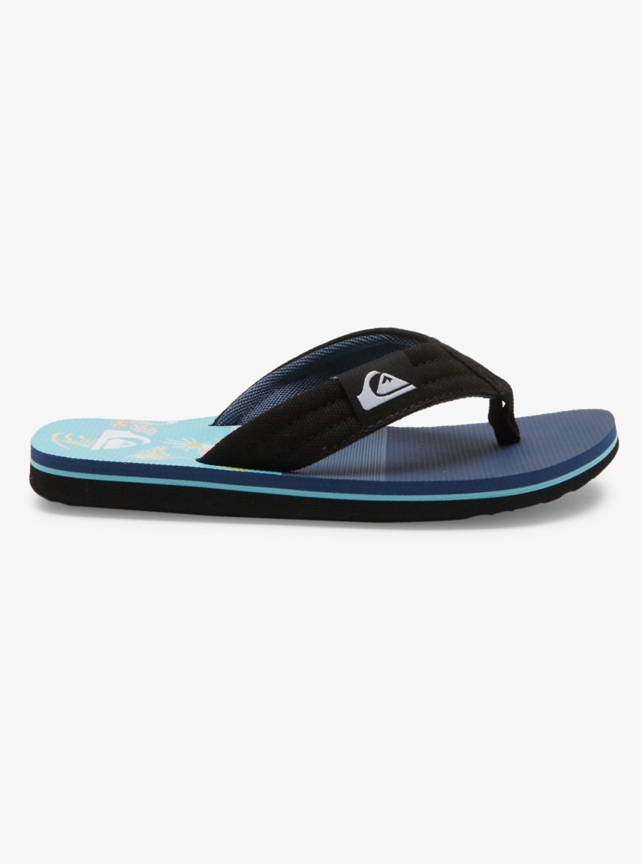 Boys Quiksilver Sandals | Boy'S 8-16 Molokai Layback Sandals Blue/Blue/Grey