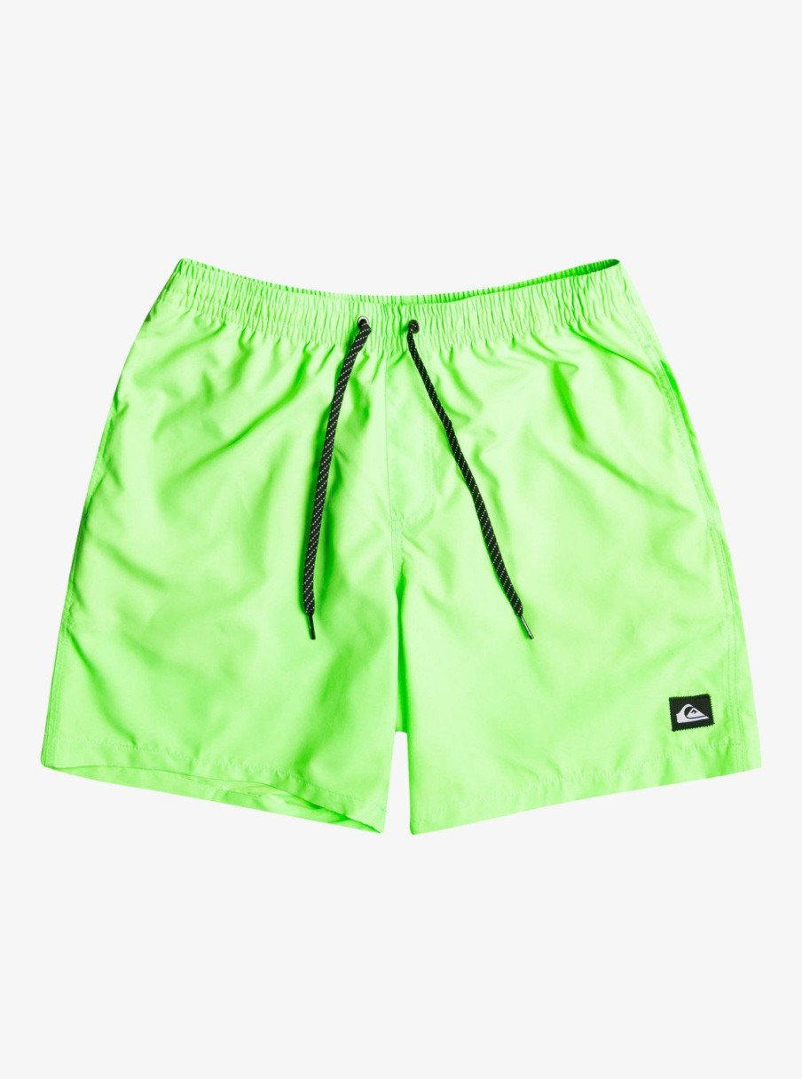 Mens Quiksilver Elastic Waist | Everyday 17" Volleys For Young Men Green Gecko