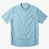 Mens Quiksilver Shirts & Polos | Summer Petals Short Sleeve Shirt Dream Blue