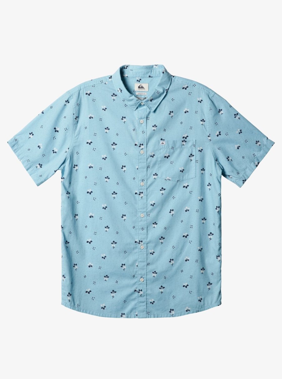 Mens Quiksilver Shirts & Polos | Summer Petals Short Sleeve Shirt Dream Blue