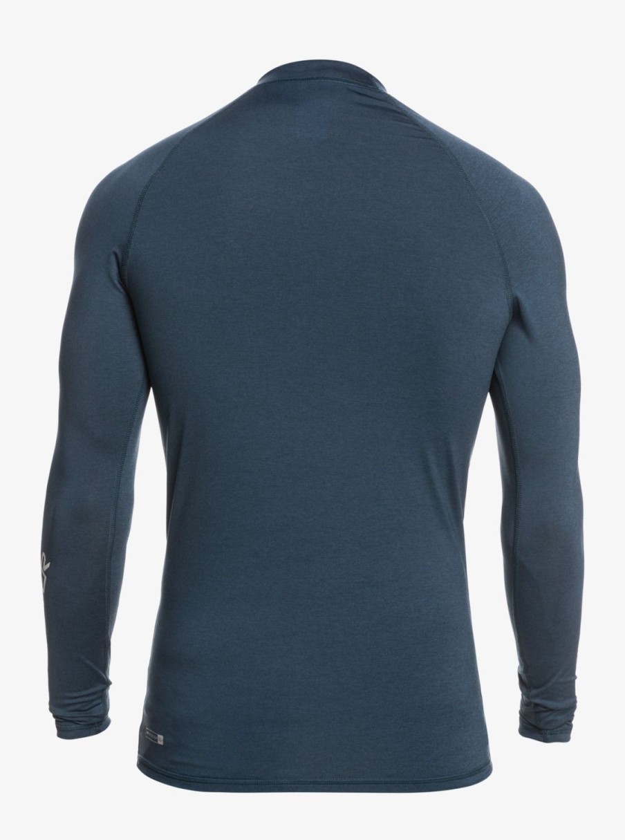 Mens Quiksilver Rashguards | All Time Long Sleeve Upf 50 Rashguard Navy Blazer Heather