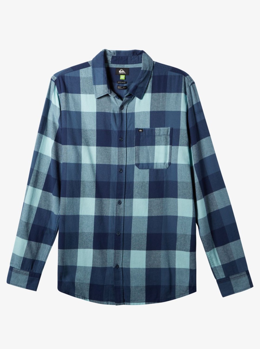 Mens Quiksilver Shirts & Polos | Motherfly Long Sleeve Shirt Pastel Turquoise Motherfly