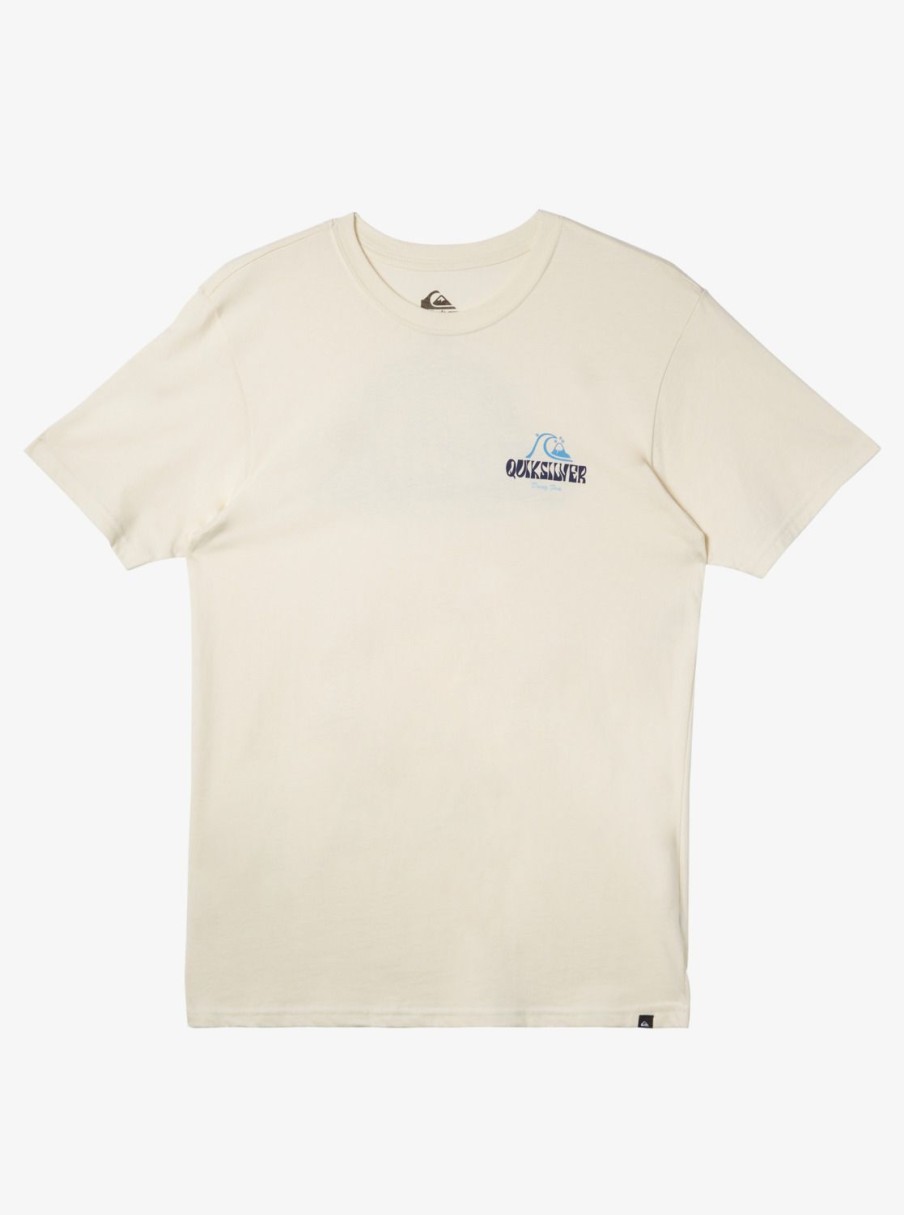 Mens Quiksilver Tees | Above The Clouds T-Shirt Birch