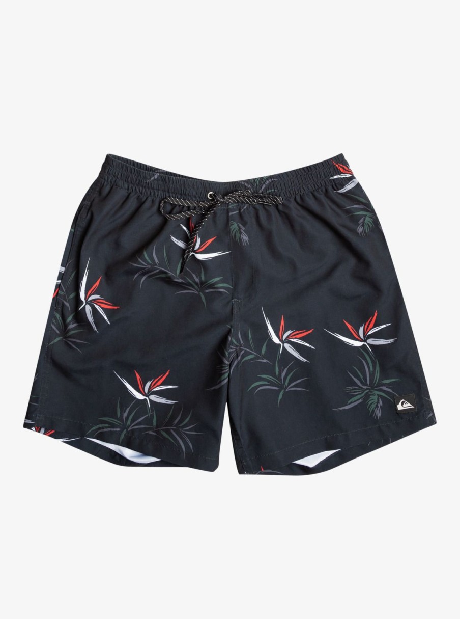 Mens Quiksilver Elastic Waist | Everyday Mix 17" Volleys Black