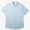 Mens Quiksilver Shirts & Polos | Minimo Short Sleeve Shirt Clear Sky Minimo