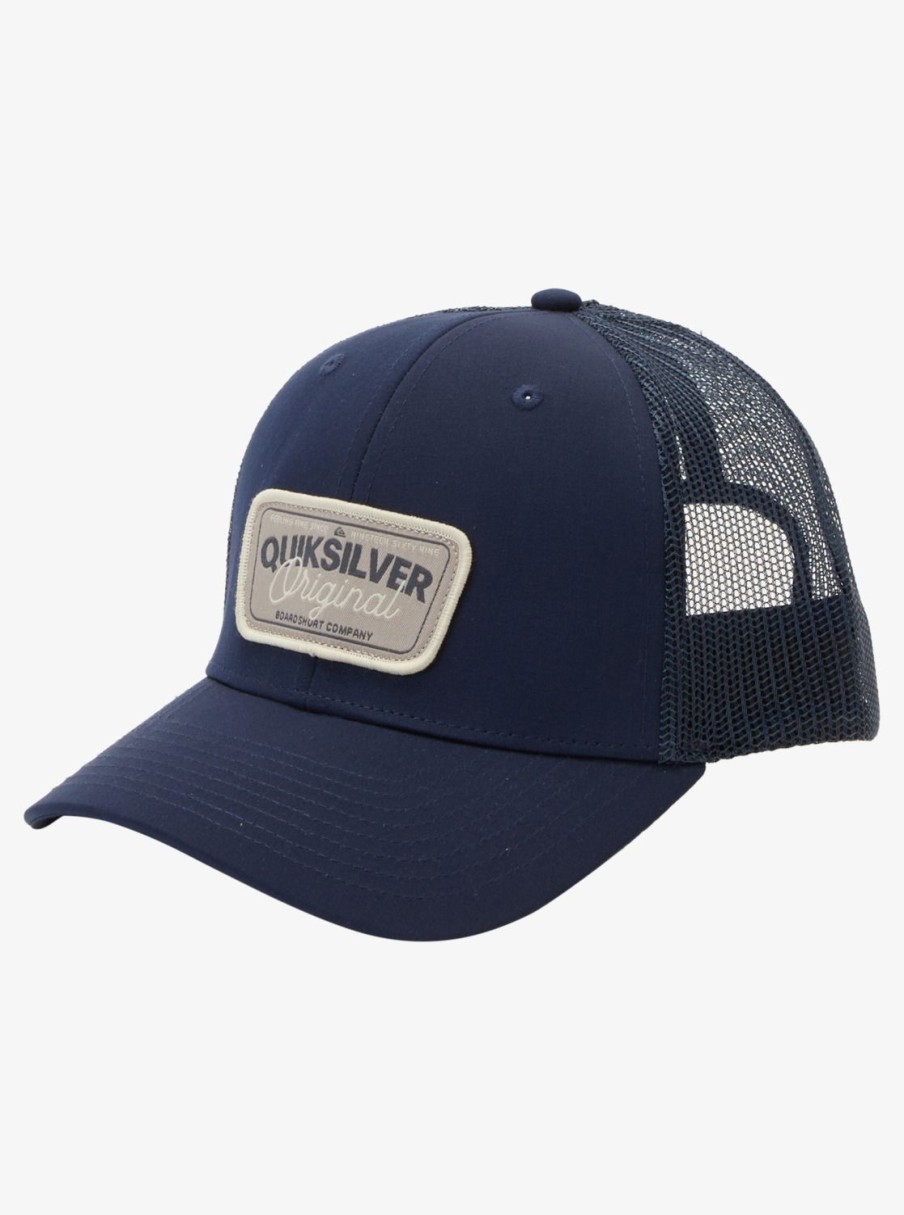 Mens Quiksilver Hats | Reeled In Trucker Hat Navy Blazer