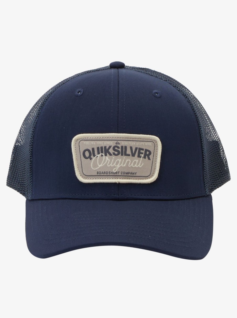 Mens Quiksilver Hats | Reeled In Trucker Hat Navy Blazer