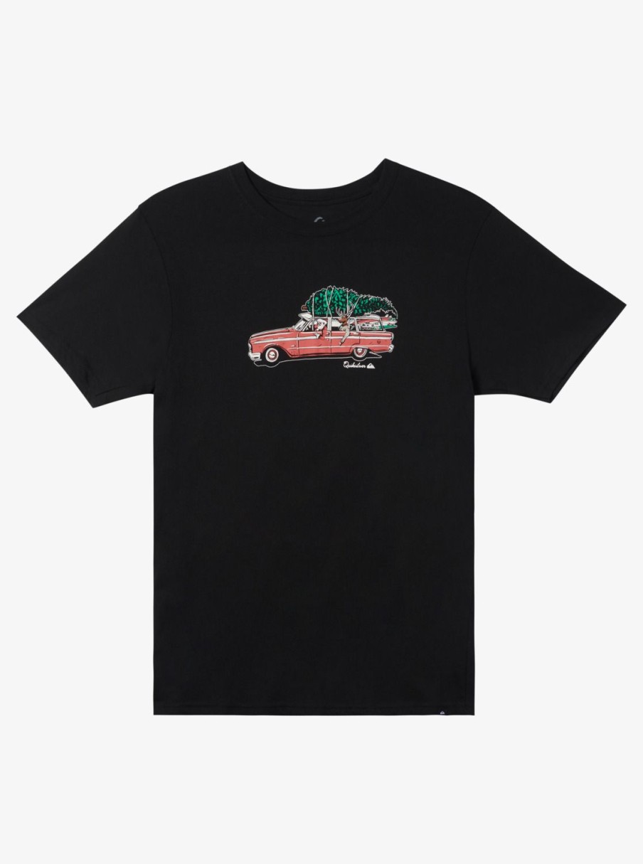 Mens Quiksilver Tees | Holidaaayz T-Shirt Black