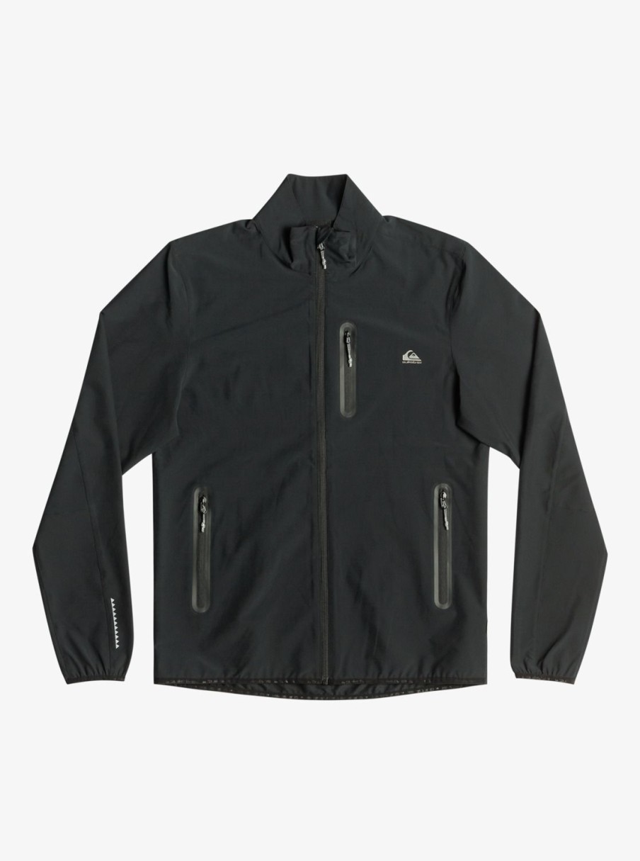 Mens Quiksilver Jackets | Cross Over Lightweight Jacket Black