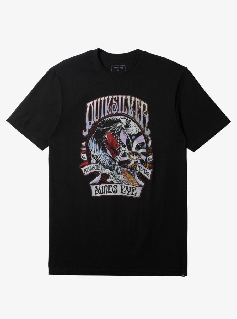 Mens Quiksilver Tees | Land Down Under T-Shirt Black