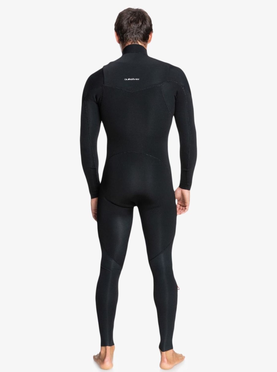 Mens Quiksilver Wetsuits | 3/2Mm Everyday Sessions Chest Zip Wetsuit Black