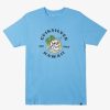 Mens Quiksilver Tees | Hawaii Palm And Skull T-Shirt Azure Blue