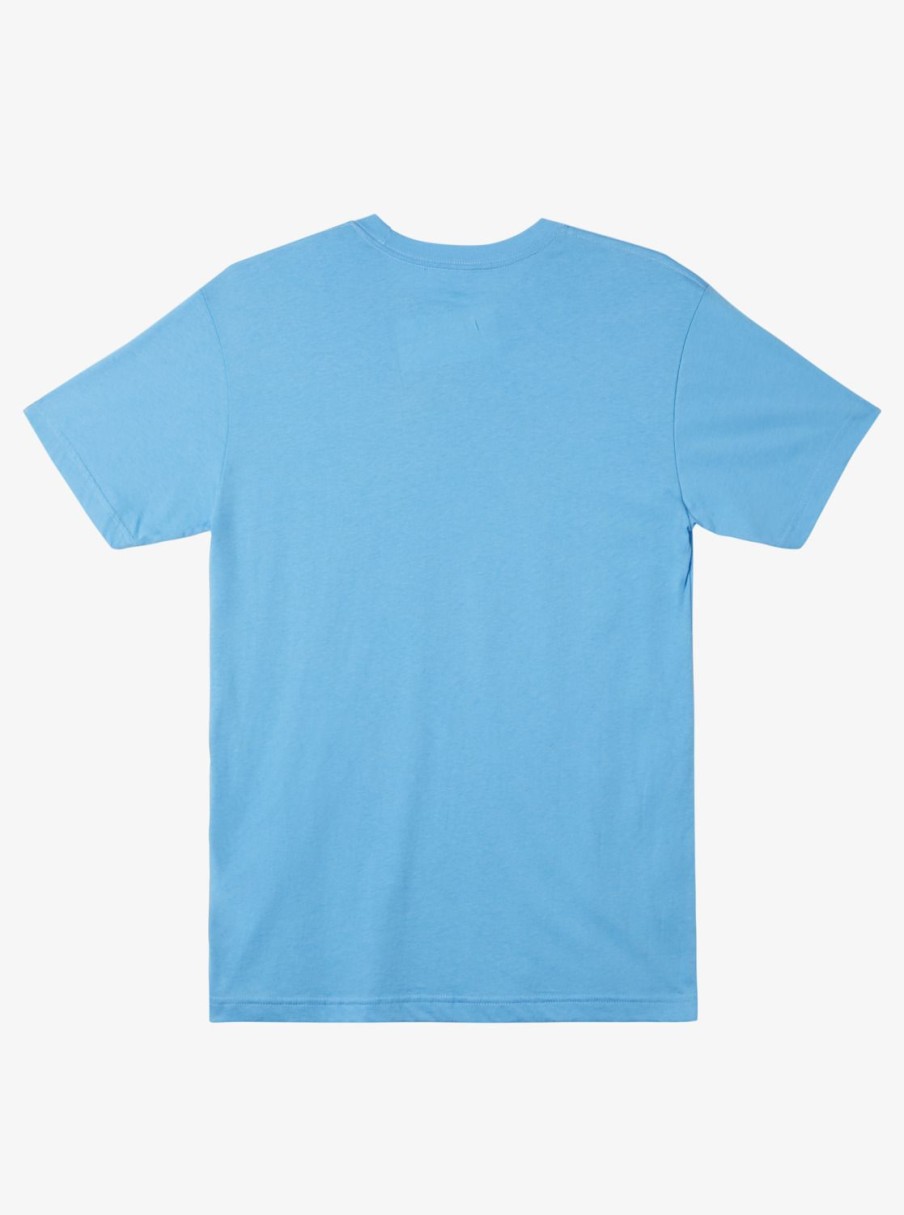 Mens Quiksilver Tees | Hawaii Palm And Skull T-Shirt Azure Blue