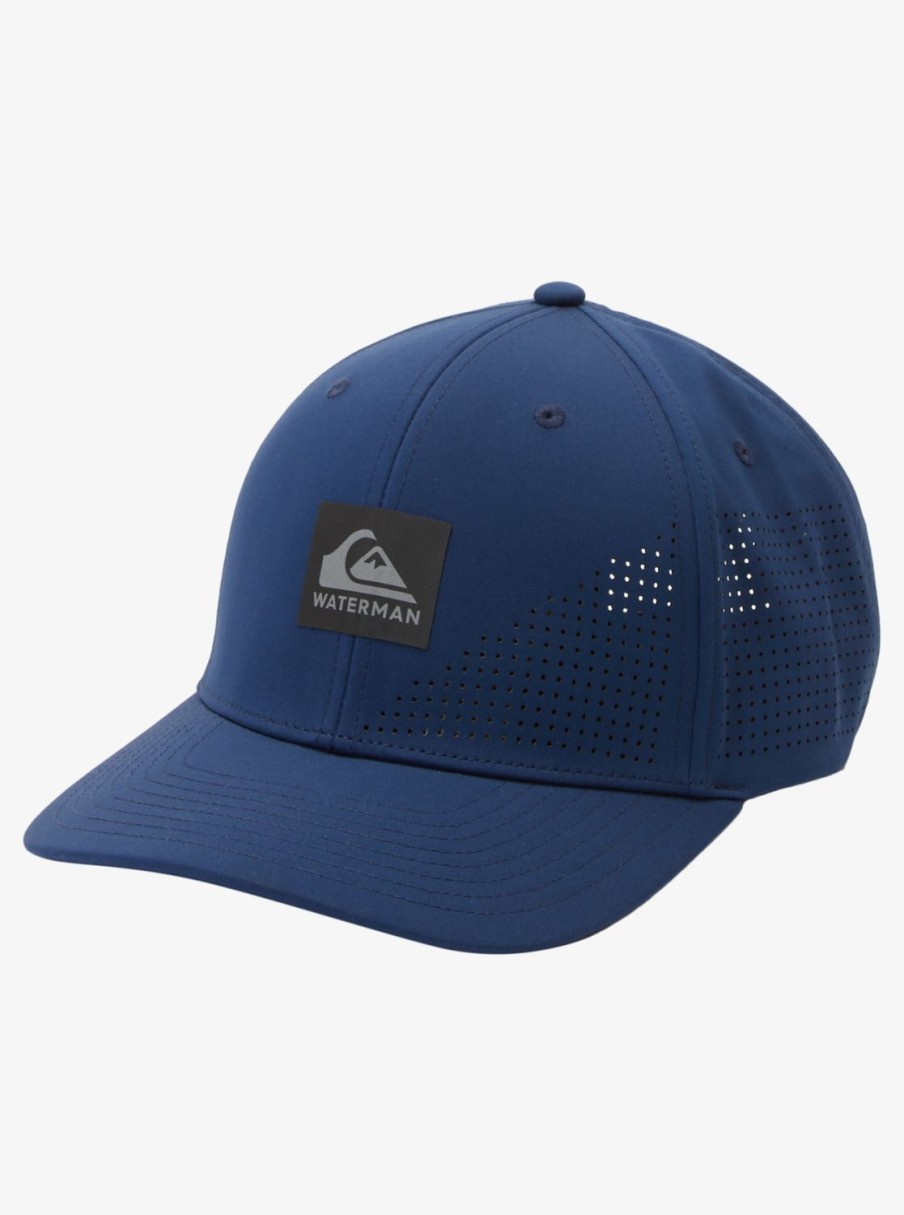 Mens Quiksilver Hats | Waterman Perf Turf Snapback Hat Insignia Blue