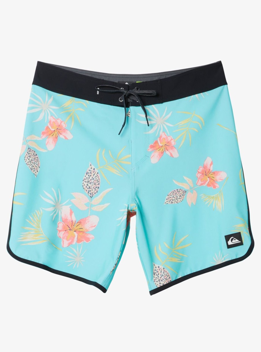 Boys Quiksilver Shorts | Boy'S 8-16 Surfsilk Scallop 17" Boardshorts Blue Radiance