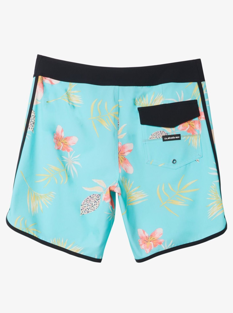 Boys Quiksilver Shorts | Boy'S 8-16 Surfsilk Scallop 17" Boardshorts Blue Radiance